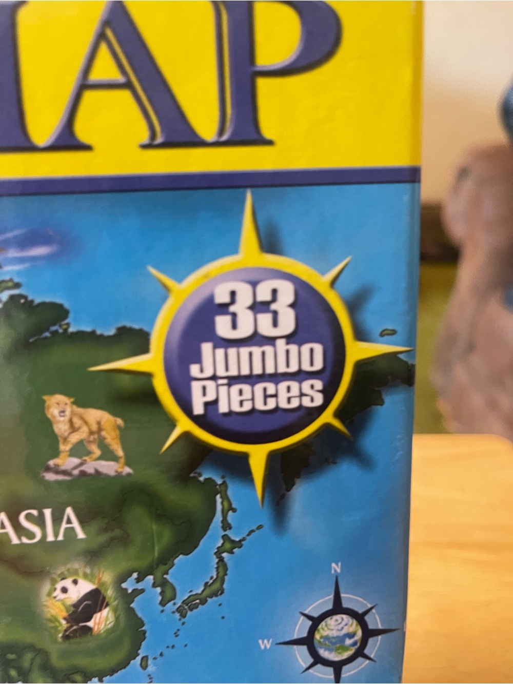 Melissa And Doug World Map Jumbo Floor Puzzle 33pc 2x3 Feet - Picture 5 of 5